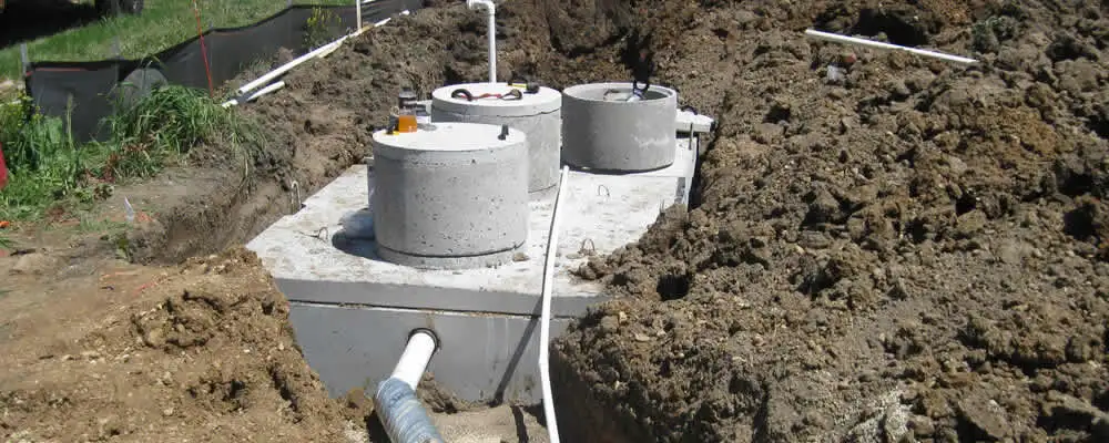 Septic system repair and installation site with tank access ports in Berkeley, CA